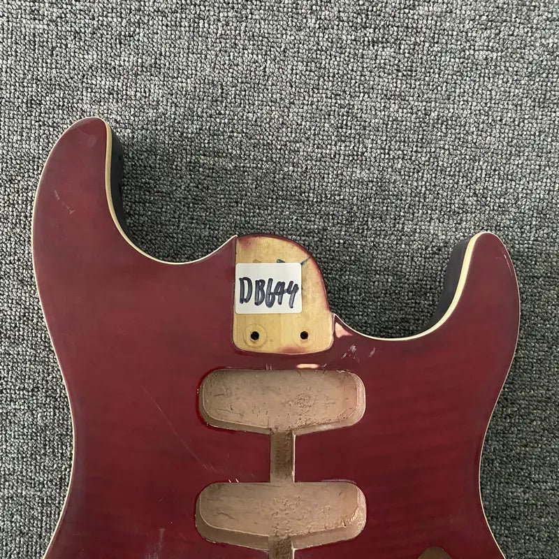 Okoume Wood HSS Guitar Body with Tiger Maple Top