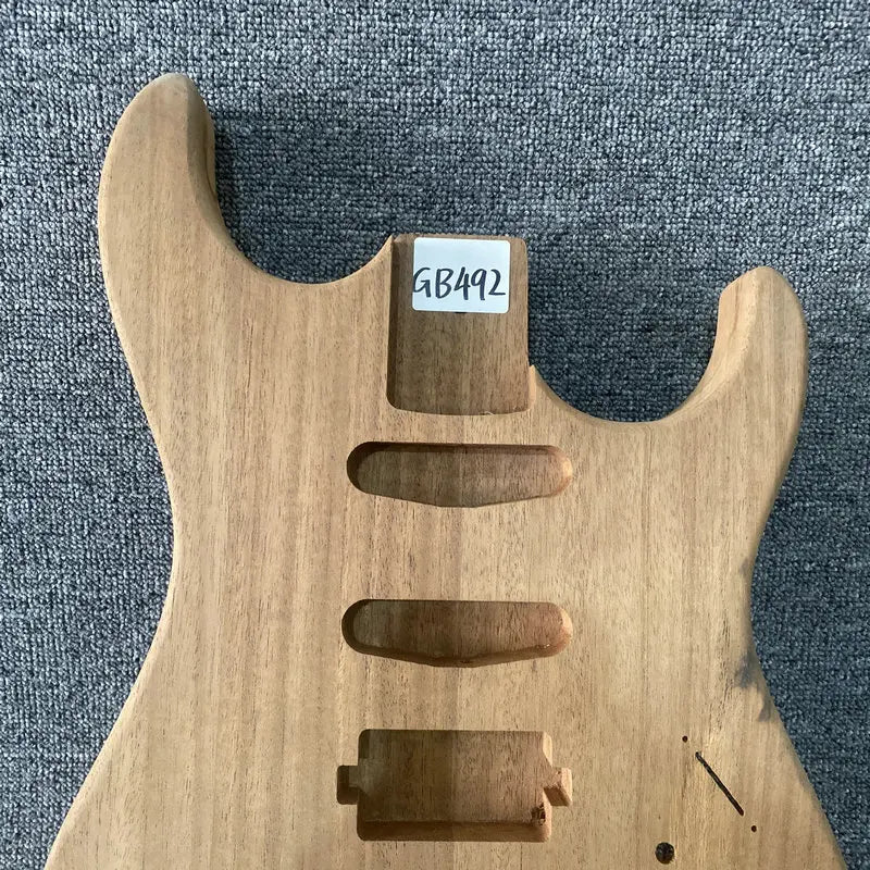 HSS Okoume Wood Guitar Double Cutaway Body DIY Project