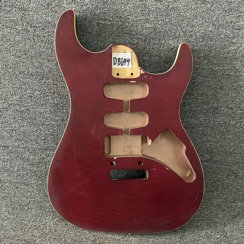 Okoume Wood HSS Guitar Body with Tiger Maple Top