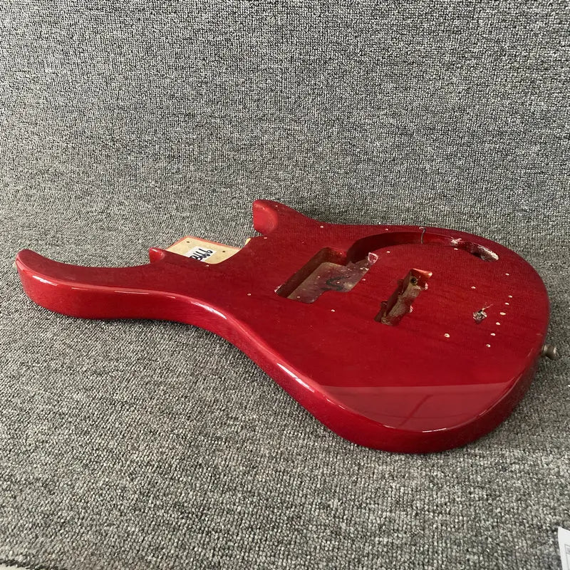 Red 5 String Bass Basswood Body
