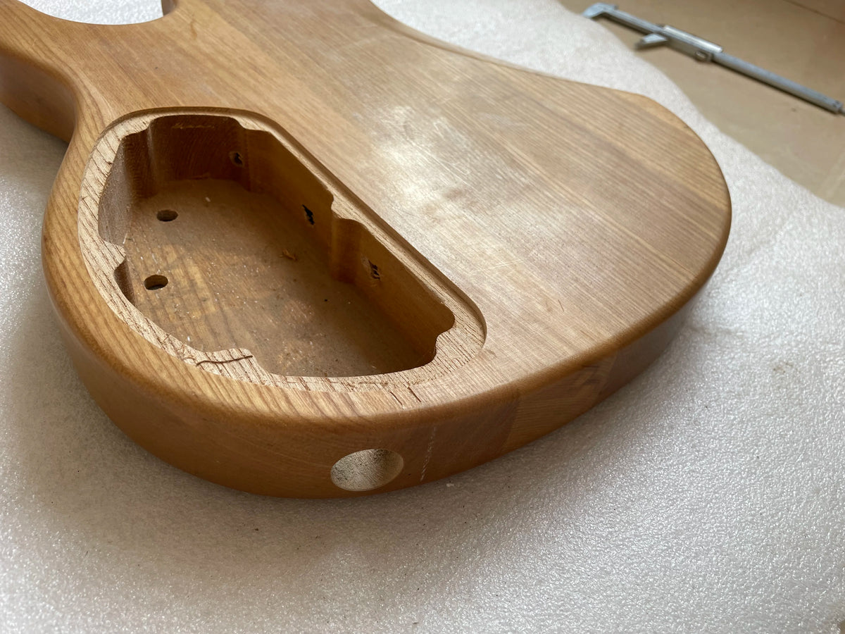 Ash Base Body 4 String Ash Wood Bass Guitar Body DIY Project – Myles Music Shop
