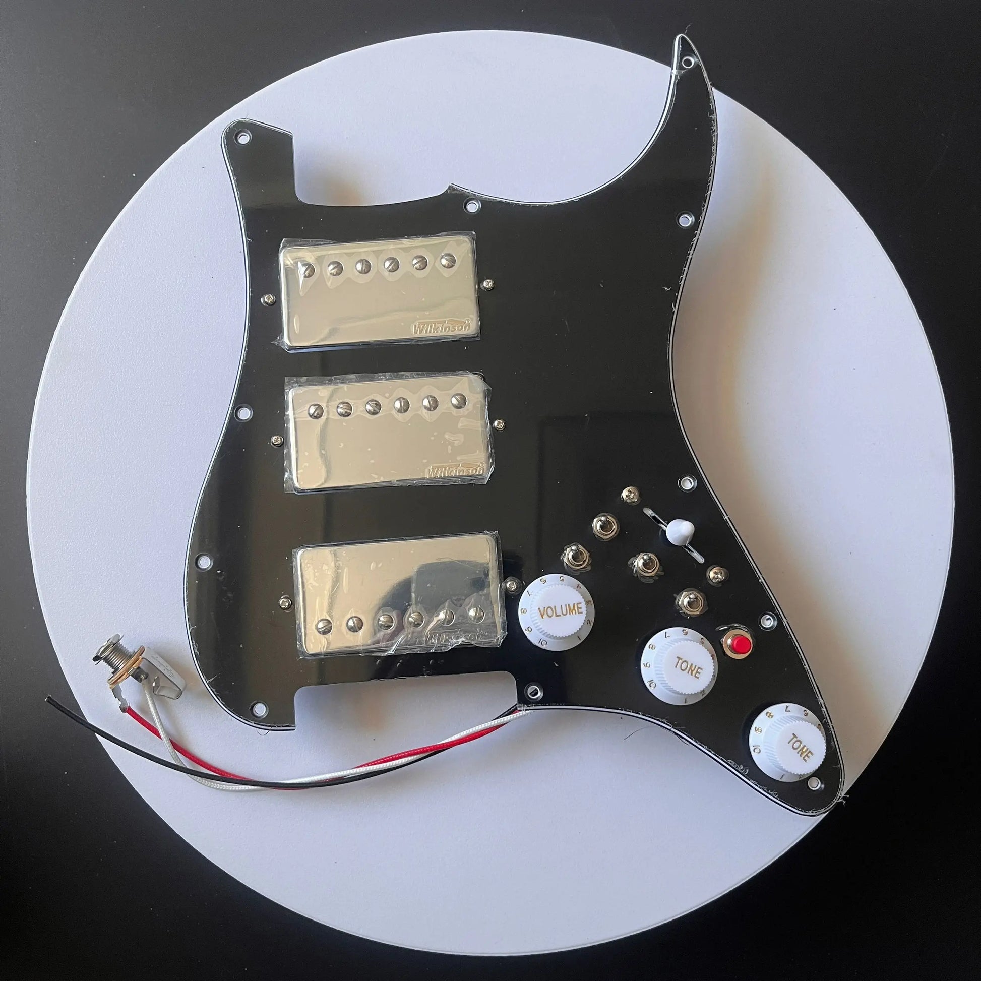 Black HHH Guitar Stratocaster Strat Style Loaded Prewired Pickguard, Multi Switches Wiring