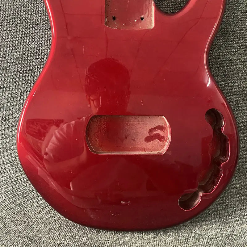 Metallic Red 4 String Electric Bass Basswood Body